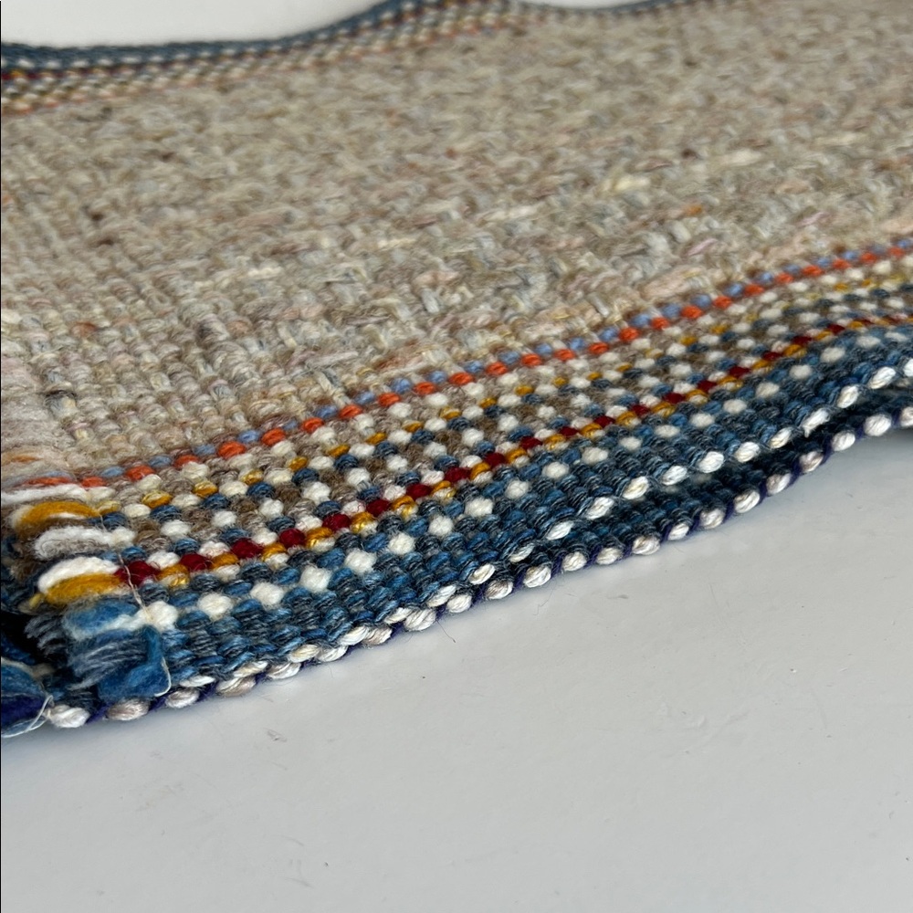 Set of 4 Multicolor Textural Woven 70s Vintage Placemats